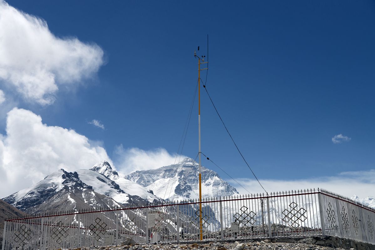 55 Weather Station On The Rongbuk Glacier Just Beyond Base Camp With Mount Everest North Face